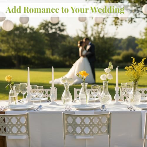 12 Pack Bud Vase in Bulk - BEAHOT Flower Vases for Wedding Decorations, Glass Vase for Table Decorations, Small Vase for H...