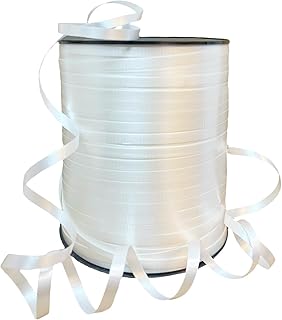 GIFTEXPRESS 500 Yards White Curling Ribbon – Waterproof Balloon Ribbon for Gift Wrapping, Party Decor, Florals & DIY Craft...