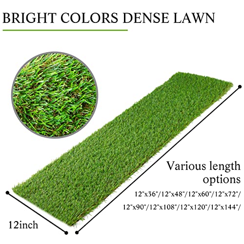 GLOBREEN Artificial Grass Table Runners 48 Inches - Green Faux Grass Turf Table Runner for Golf Football Party Decorations...