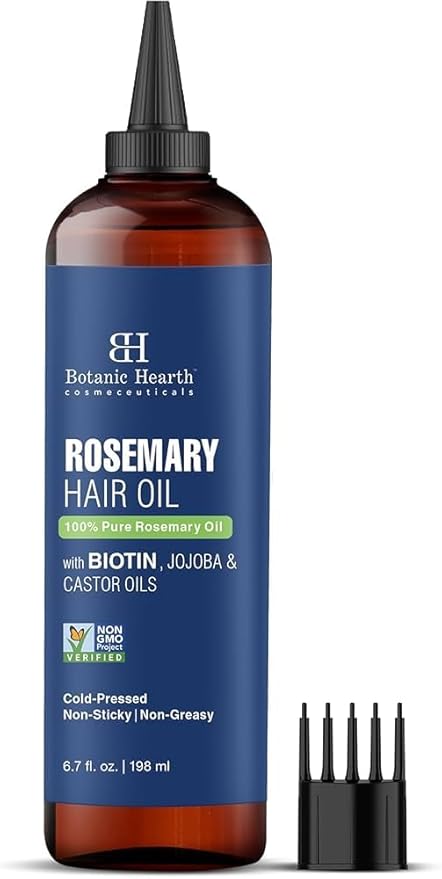Botanic Hearth Hair Oil for Hair Growth | Rosemary Oil for Hair Growth with Biotin, Castor & Jojoba | Scalp Oil & Dry Scal...