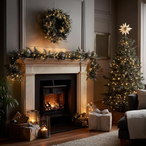 TW SHINE Warm White Christmas Lights Outdoor, 20FT 100 Count Incandescent Christmas Light Indoor, Waterproof Christmas Tre...