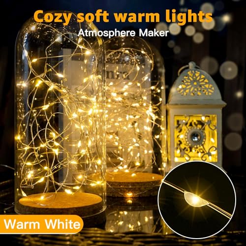6 Pack Fairy Lights Battery Operated 7ft 20 LED Mini String Lights Twinkle Lights Silver Wire Firefly Starry Moon Lights f...