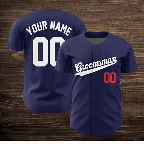Personalized Groom & Groomsmen Jersey Shirts, Custom Best Man Jersey, Groomsman Proposal, Bachelor Party Best Man, Groom S...