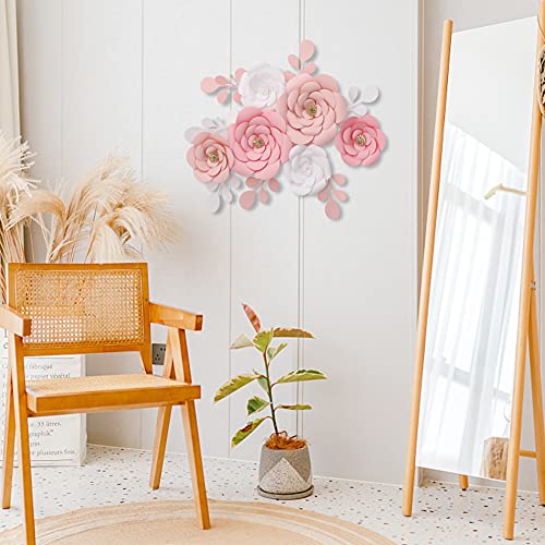 Gukasxi 3D Paper Flower Decorations for Wall, 3D Artificial Flower for Wedding Centerpiece Bridal Shower Birthday Party Ba...