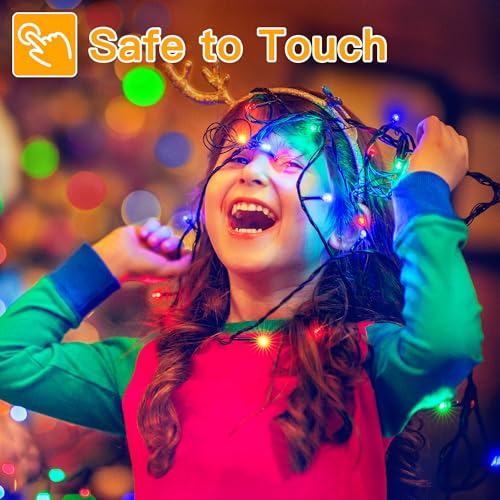 Ollny Christmas Lights 400LED 132FT, Plug-in Outside Tree Lights with Timer and 8 Modes, Remote Control Waterproof Dimmabl...