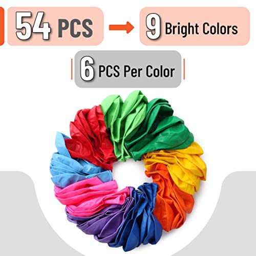 Mr. Pen- Balloons, 12 Inch, 54 Pack, Vibrant Colors, Party Balloons