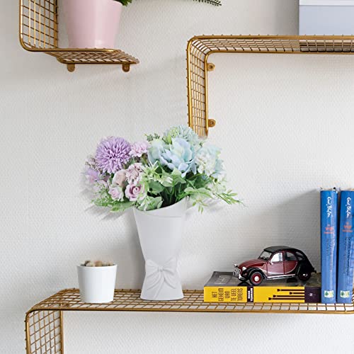 Frosted Porcelain Floral Handmade Vases,Frosted Ceramic vases,Geometric Ceramic Flower Vase for Modern Home Decoration and...