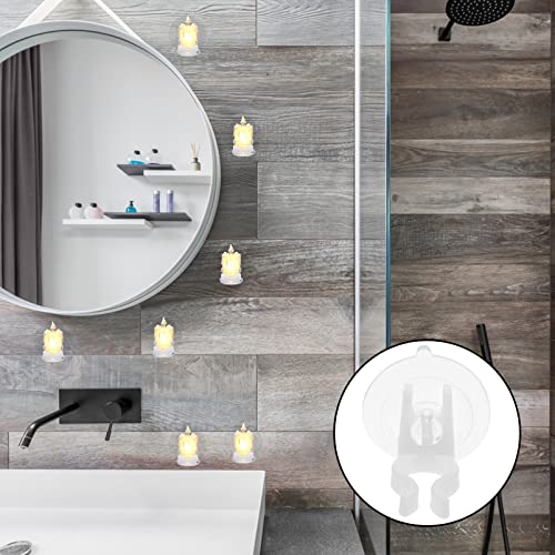 STOBAZA Electronic Candle Suction Cup Accessories 12 Pcs Strong Hold Window Candle Holders for Led Flameless Candles Perfe...