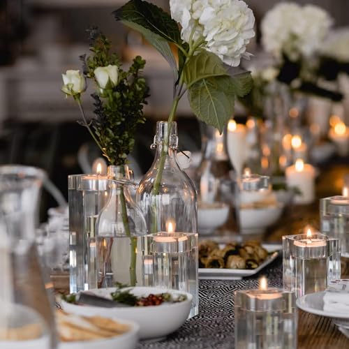 Clear Candle Holders for Table Centerpiece Dining Room Modern Silver Holder Tealight 8 CM Coffee Decorations Living Ideas ...