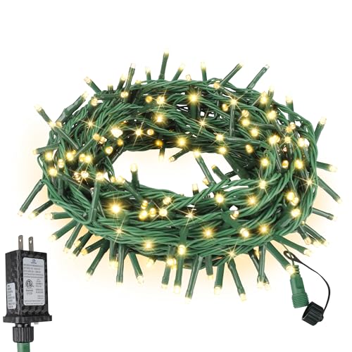 Twinkle Christmas Lights 33ft 100 LED 8 Modes with Timer, Connectable Xmas Tree Mini Lights for Indoor Outdoor Home Party ...