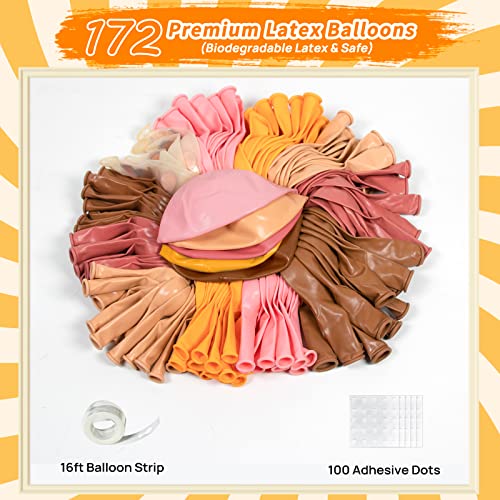 Boho Daisy Balloon Garland Arch Kit,JOGAMS 172Pcs Groovy Balloon Arch Kit with Daisy Flower Rose Gold Confetti Balloons fo...