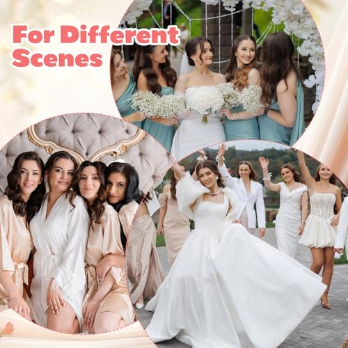 Tucnoeu 2 Pairs Bridesmaid Gifts, White Brides Maid Socks, Embroidered Socks for Women, Soft Cotton Bridal Sock