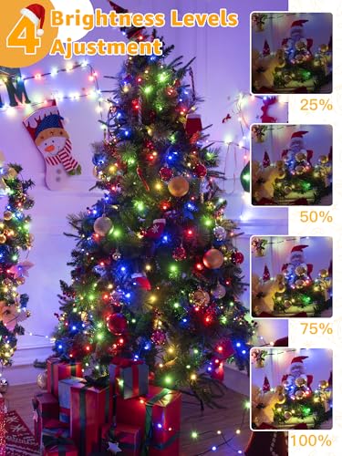 BrightChristmas Christmas Lights 1200 LED 394 FT, Waterproof Outdoor String Lights with 8 Modes, Fairy Lights for Holiday ...