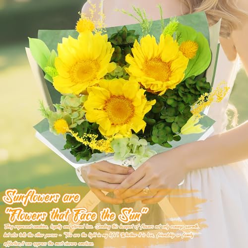Forever Flowers for Delivery, Preserved Flowers Fresh Sunflower Bouquet, Sophisticated Packaging Preserved Flower Bouquet ...