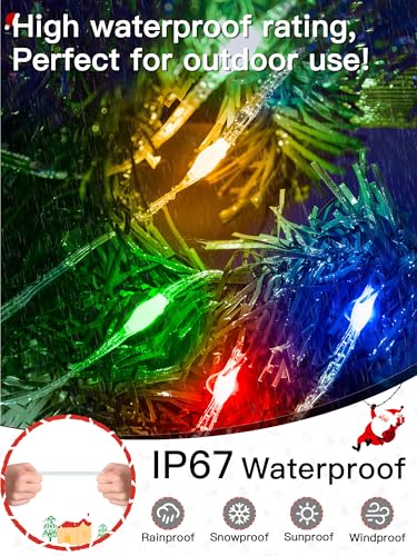 Ccinny Christmas Lights Outdoor 1000LED 328FT, Multicolor Fairy Lights IP67 Waterproof, Plug in String Light with Remote 8...