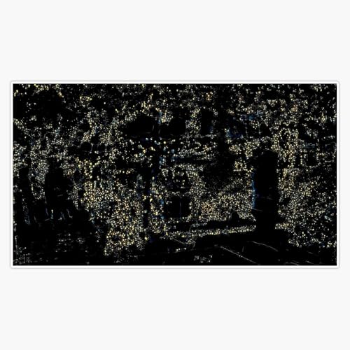 Colorful Christmas Lights Collection - Arlington, Texas Magnetic Reusable Bumper Vinyl Sticker 5"