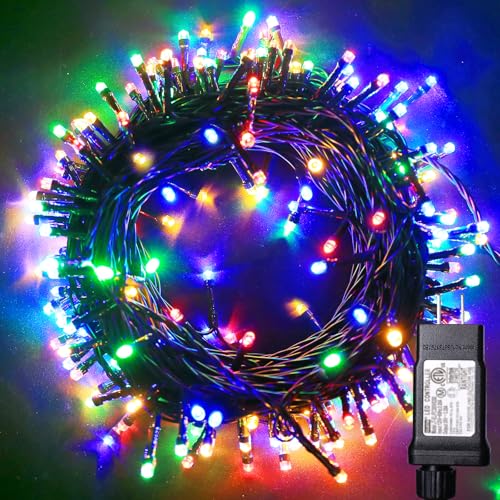 Blingstar Christmas Lights Colored String Lights 33 Ft 100 LED Waterproof Multicolor Twinkle Lights 8 Modes 30 V Plug in F...