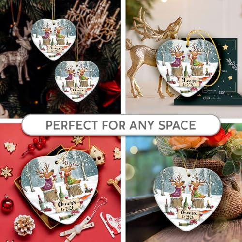 New Year Ornaments - Funny Xmas Gifts for Friends Coworkers Neighbors Family, Unique Ornament Exchange Ideas, Happy New Ye...