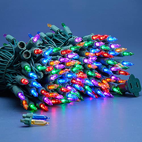 SWEET SHINE 200 Count Multicolor LED Christmas Lights, 66 ft Green Wire UL Certified Commercial Grade Holiday String Light...