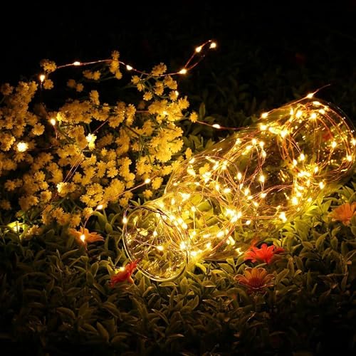 Joomer Fairy String Lights 66FT 200 LEDs Plug in Fairy Lights Indoor Copper Wire String Light DIY for Bedroom, Parties, We...