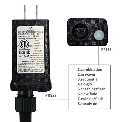 100-1000 LED Christmas Lights, Low Voltage Fairy String Lights with 8 Modes, Ideal for Xmax Tree, Garden, Home, Party, Hal...