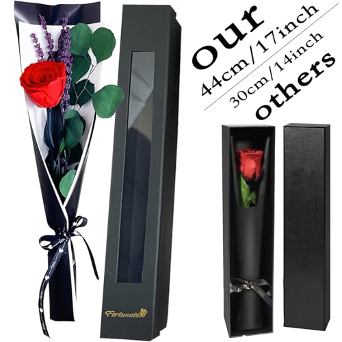 Fortunate Flowers for Delivery Prime, Preserved Forever Roses Birthday Flower for Women Her Wife Mom Grandma Friends, Long...