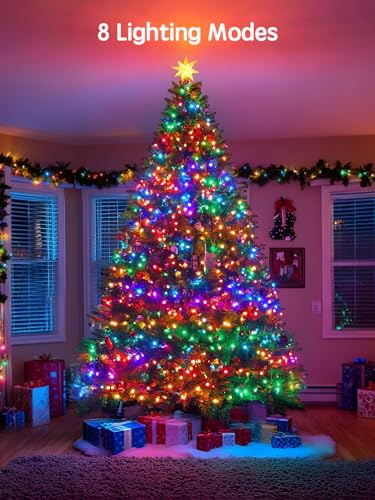 LAMYAR Christmas Lights with 300 LEDs, 100FT Connectable Plug in Fairy String Lights for Outdoor Tree and Indoor Décor, 8 ...
