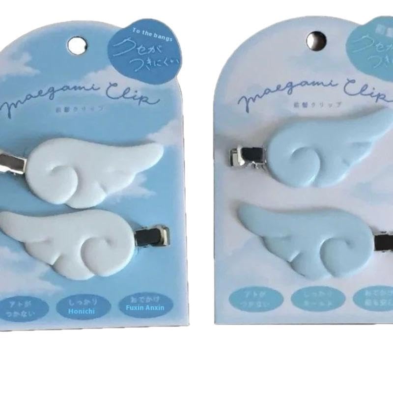 1Pair Cute Sweet Japanese Style Y2K Angel Wing Hair Clip Hairpin Barrettes Headdress Headwear Ornaments Accessories（Blue）