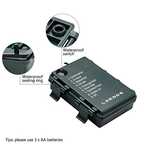 LOENDE Christmas Lights, Battery Operated String Lights 18ft 50 LED 8 Modes with Timer for Christmas Tree Wreath Party Hom...