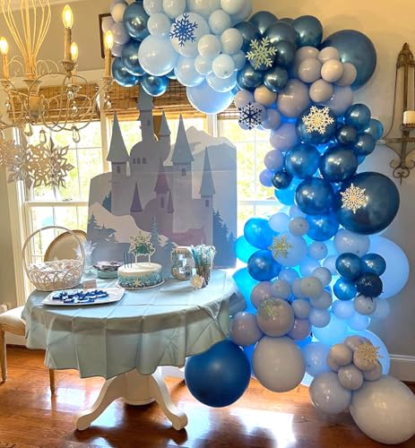 Blue Balloons Metallic Blue Balloon, 60Pcs 12Inch Chrome Blue Balloons Kit Macaron Light Pearl Navy Blue Latex Balloons fo...