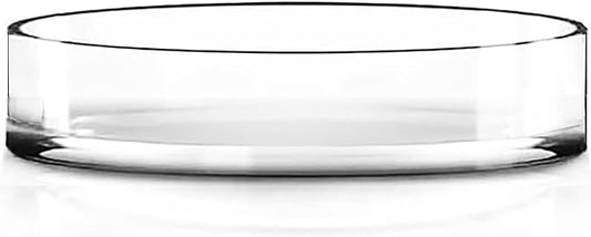 CYS Excel Clear Wide Glass Cylinder Vase (H:1.5" D:7.5") Flower Vase Centerpieces Hurricane Floating Pillar Candle Holder ...