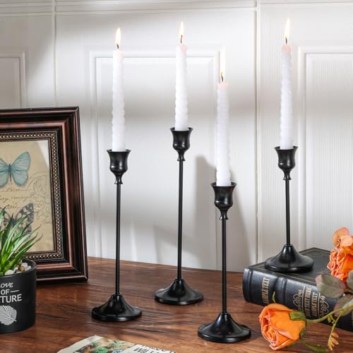 Tunyet Candlestick Holders, 6PCS Metal Taper Candle Holder, Black Candle Holders for Candlesticks, Candle Holder for Weddi...