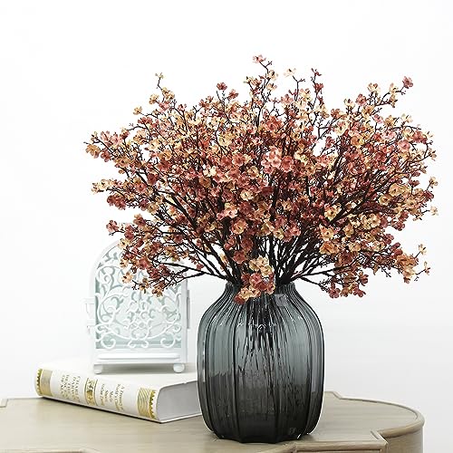 JAKY-Global Babys Breath Silk Artificial Flowers 6 Bundle European Fake Flowers Decor Wedding Party Fall Stems Decoration ...