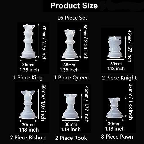 1 Set Chess Mold for Resin Silicone Chess Resin Mold Chess Crystal Epoxy Casting for Making Birthday,Jewelry Casting Supplies