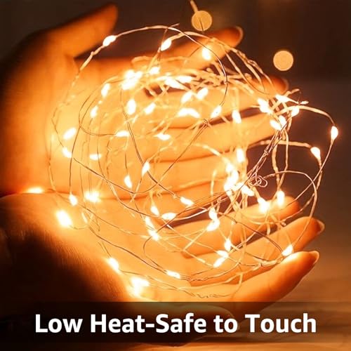 Olafus 16 Pack Christmas Fairy Lights Battery Operated Warm White, Halloween Small String Lights Copper Wire 20 LED 7ft, I...