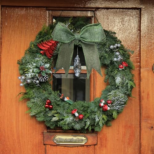 Hiswan Burlap Wired Ribbon 1.5 inch Wide 10 Yards Sage Green Burlap Rustic Jute Ribbons for Crafts Wreath,Weeding, Christm...