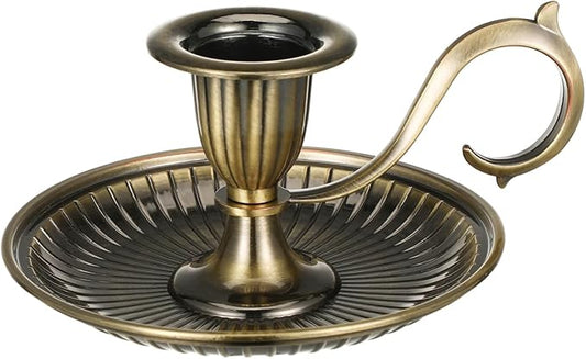 Healifty Candle Holder Candlestick Holder: Taper Candle Holders for Christmas Decor, Vintage Bronze Candlestick Holder wit...