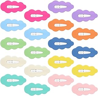 20Pcs Candy Colored Snap Hair Clips for Girl, Cute Hair Clips for Infant Fine Hairs 2 Inch, Non Slip Barrettes Hairpin Acc...