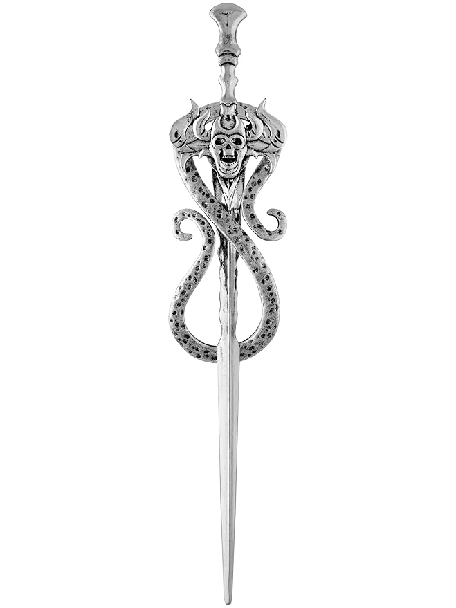 HAQUL Baphomet Head Hairpin, Viking Jewelry Clip Minimalist, Celtic Knot Hair Accessories for Women
