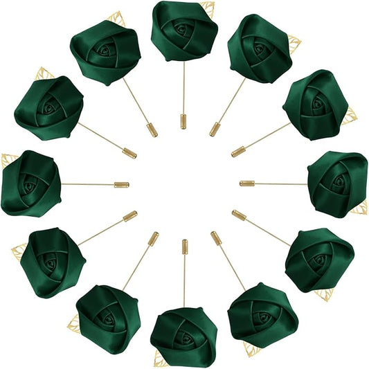 MECCANIXITY Groom Boutonnieres Rose Boutonnieres Pins for Men Wedding Ceremony Anniversary Formal Dinner Party