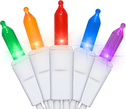 Soft Twinkle Christmas Lights Multicolor - 35 LED Colored Slow Twinkling Lights String for Tree, Party, Wedding, Holiday, ...