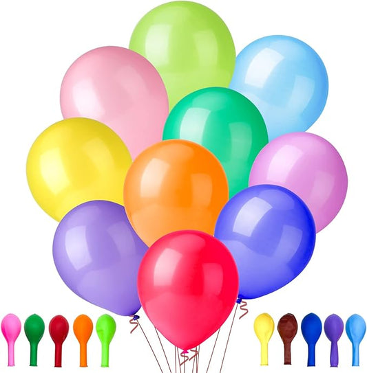 Yeunmu100 PCS Balloons Assorted Colors（Inside 10 Colors-10 Per Color), 12 Inch Balloons Bulk, Suitable for Birthday, Famil...