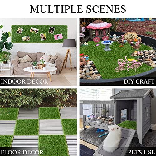 GLOBREEN Artificial Grass Table Runners 48 Inches - Green Faux Grass Turf Table Runner for Golf Football Party Decorations...