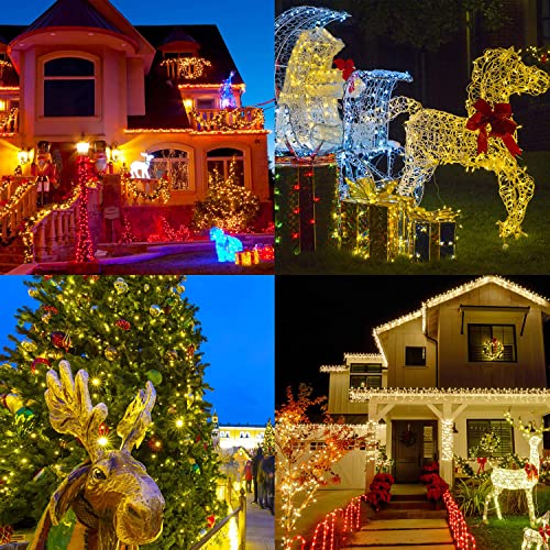 realization Christmas Lights Outdoor, 105FT 300 LED String Lights Indoor with 8 Modes, End-to-End Plug, UL Certified, Wate...