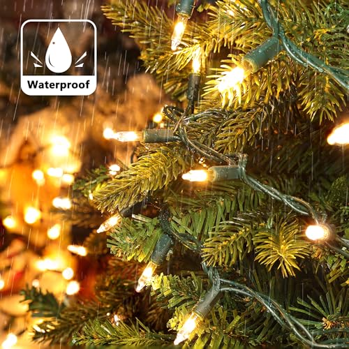 Jyoiat Christmas Lights -2 Pack Total 43FT 200 Count Conectable Waterproof String Lights Brighter Detachable Plug-in Light...