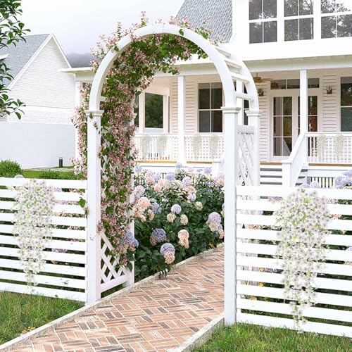 Dakuailo Artificial Hanging Flowers, 4 Pack UV Resistant Silk Flowers for Outdoor Decoration, Faux Plants for Porch, Pati...