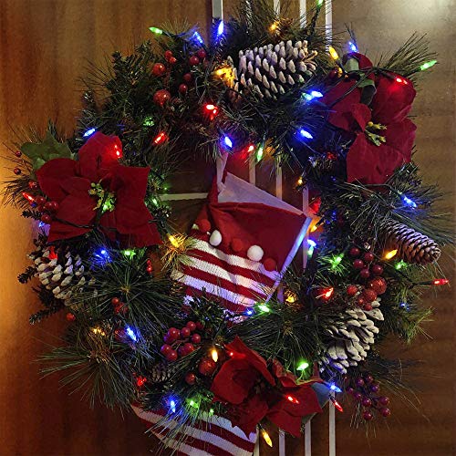Hopolon Mini Christmas Lights, 2 Pack 23ft 100L String Lights, 120V Plug in Extendable Xmas Tree Lights for Christmas, Pat...