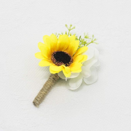 Ansuma Sunflower Wedding Bouquet - Artificial Silk Rose Bridal Bouquet with Eucalyptus and Greenary Flower Decoration for ...