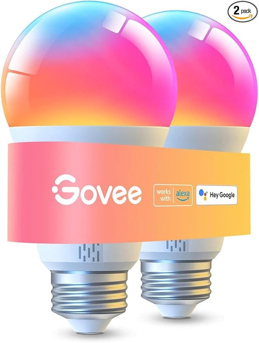 Govee LED Smart Light Bulbs, 1000LM Color Changing Light Bulb, Wi-Fi & Bluetooth Light Bulbs, Work with Alexa and Google A...