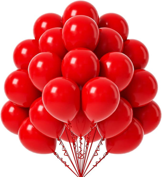 FOTIOMRG Red Balloons, 50 Pack - 12 inch Latex Party Balloons for Birthday, Graduation, Baby Shower, Valentines, Christma...